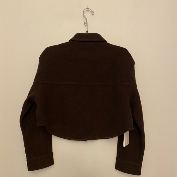 ARITZIA WILFRED FREE GANNA CROPPED JACKET SMALL MOCHA BROWN - Picture 2 of 4